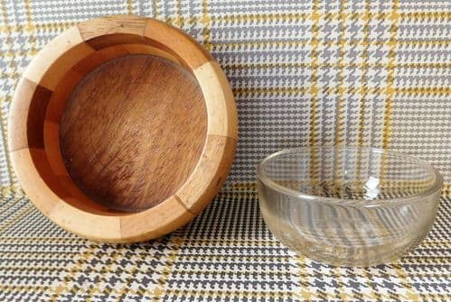 Vintage Cambridge Ware wooden bowl for jam sauce sugar preserve 1950s 1960s 5